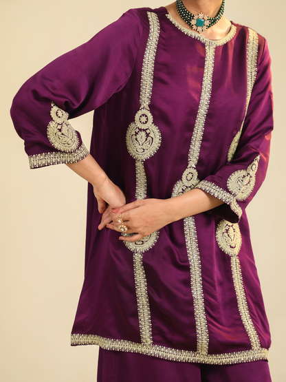 PURPLE ZAINAA KURTA SET