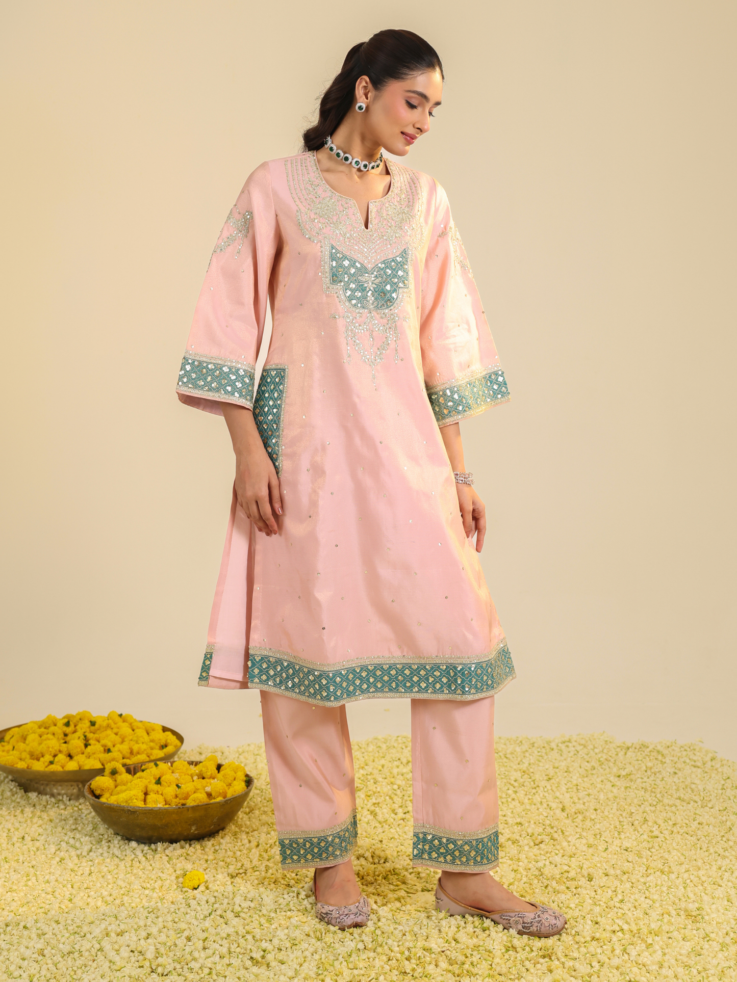 PINK AKSHI KURTA SET