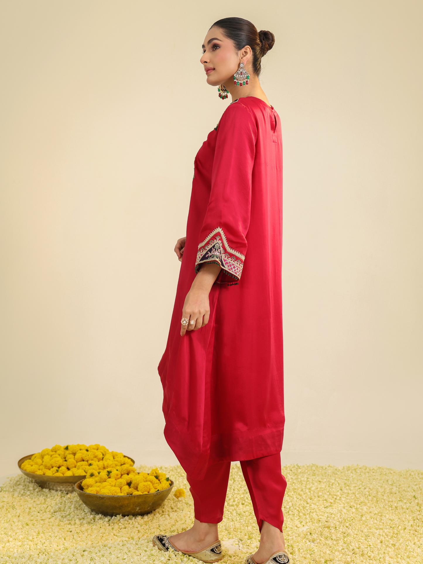 RED AMAYRA KURTA SET