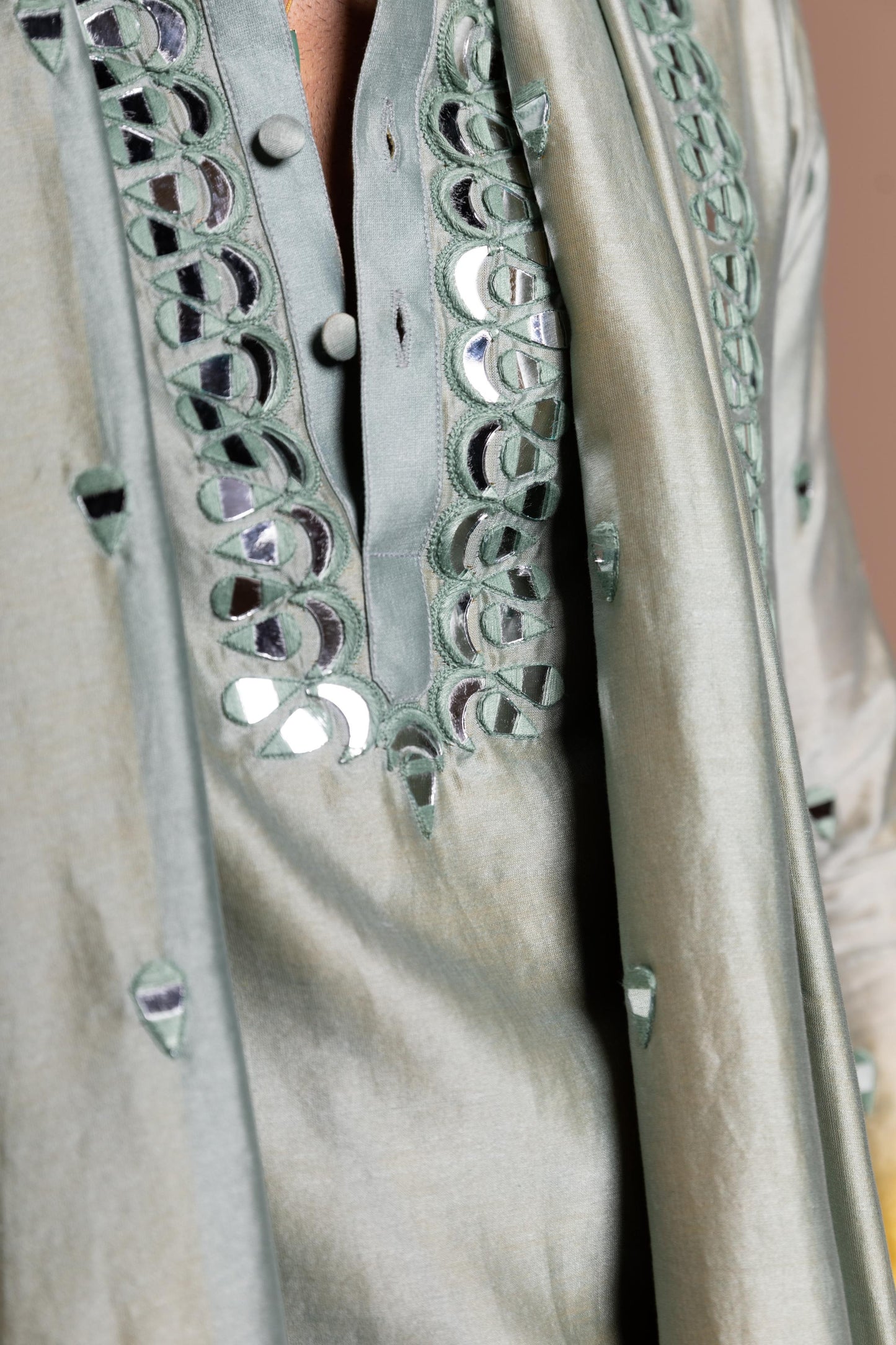 BALLOON MIRROR OMBRE KURTA STOLE SET