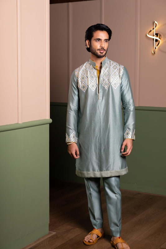 LEATHER ARMOUR KURTA SET