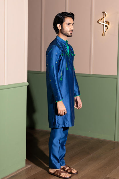TASSLE DROP KURTA SET