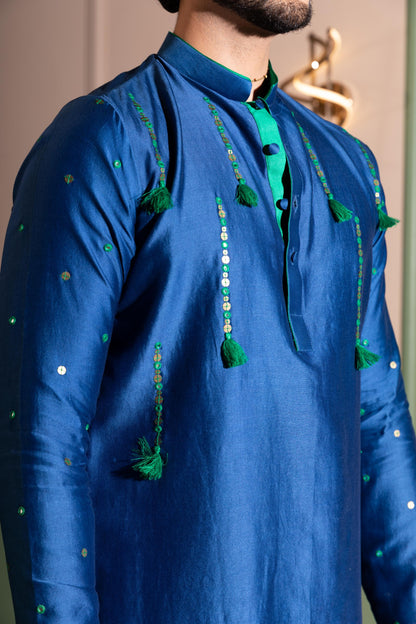 TASSLE DROP KURTA SET