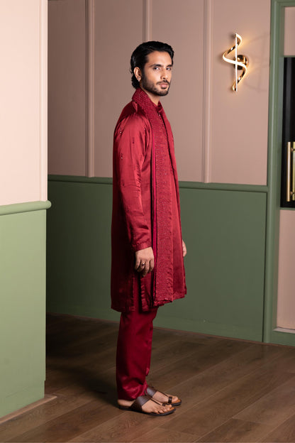MIRROR FRENZY KURTA STOLE SET