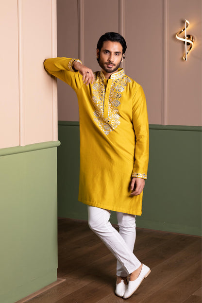 OLD LEATHER KURTA SET