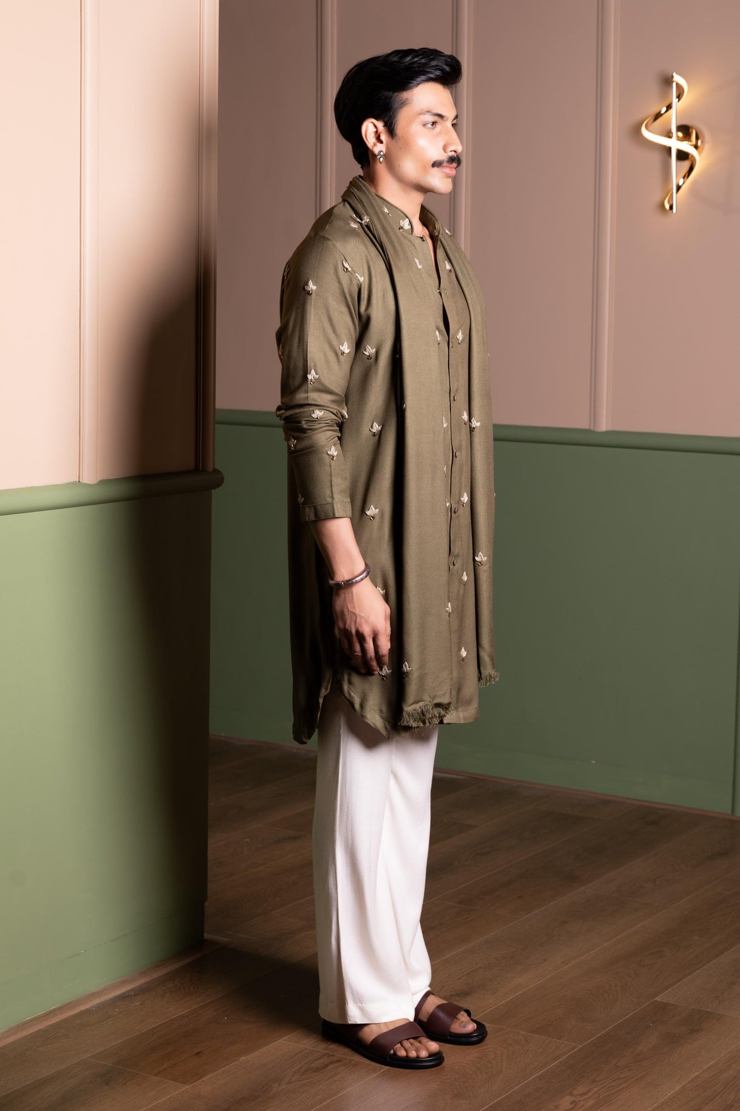 LOTUS KURTA WITH STOLE SET