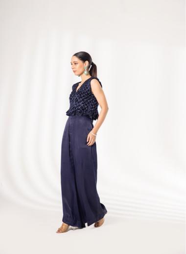 VENUS - V NECK  FULL SMOCK TOP WITH PANT
