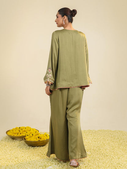 GREEN GULREZ CO-ORD SET