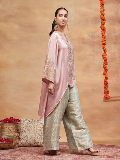 MUNSHI GULAB HAND EMBROIDERED BANARASI PANT SET