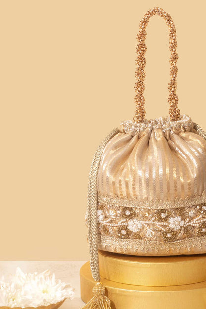 TAJ BUCKET BAG - GOLD