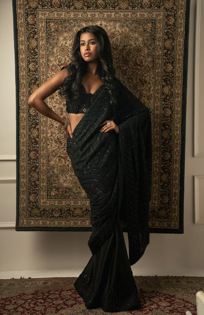 BLACK ICONIC SAREE
