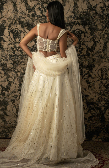 IVORY SKIRT SET