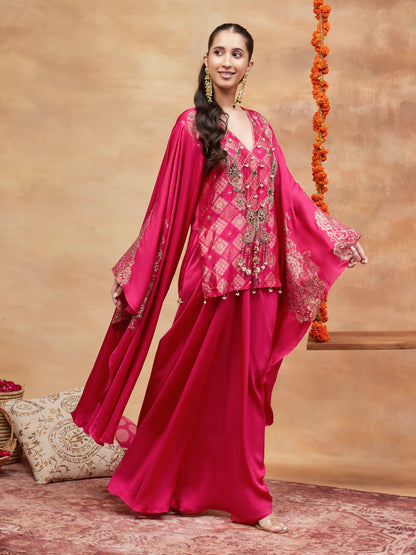 KASHI GULNAAR HAND EMBROIDERED BANARASI SKIRT SET