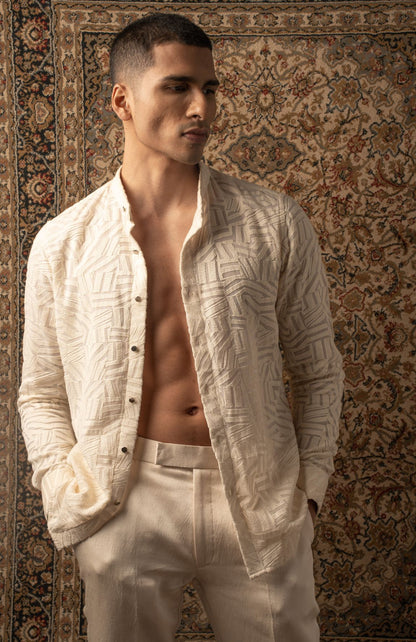 IVORY NONCHALANT SHIRT SET