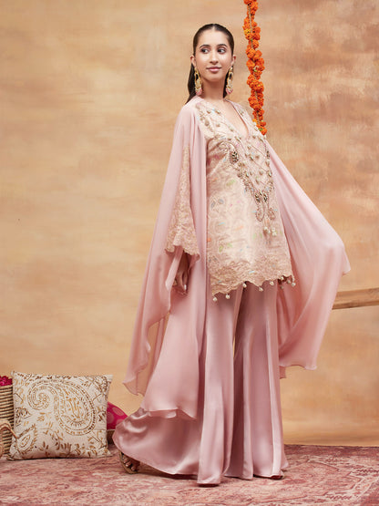 KASHI KAMAL HAND EMBROIDERED BANARASI  SHARARA SET