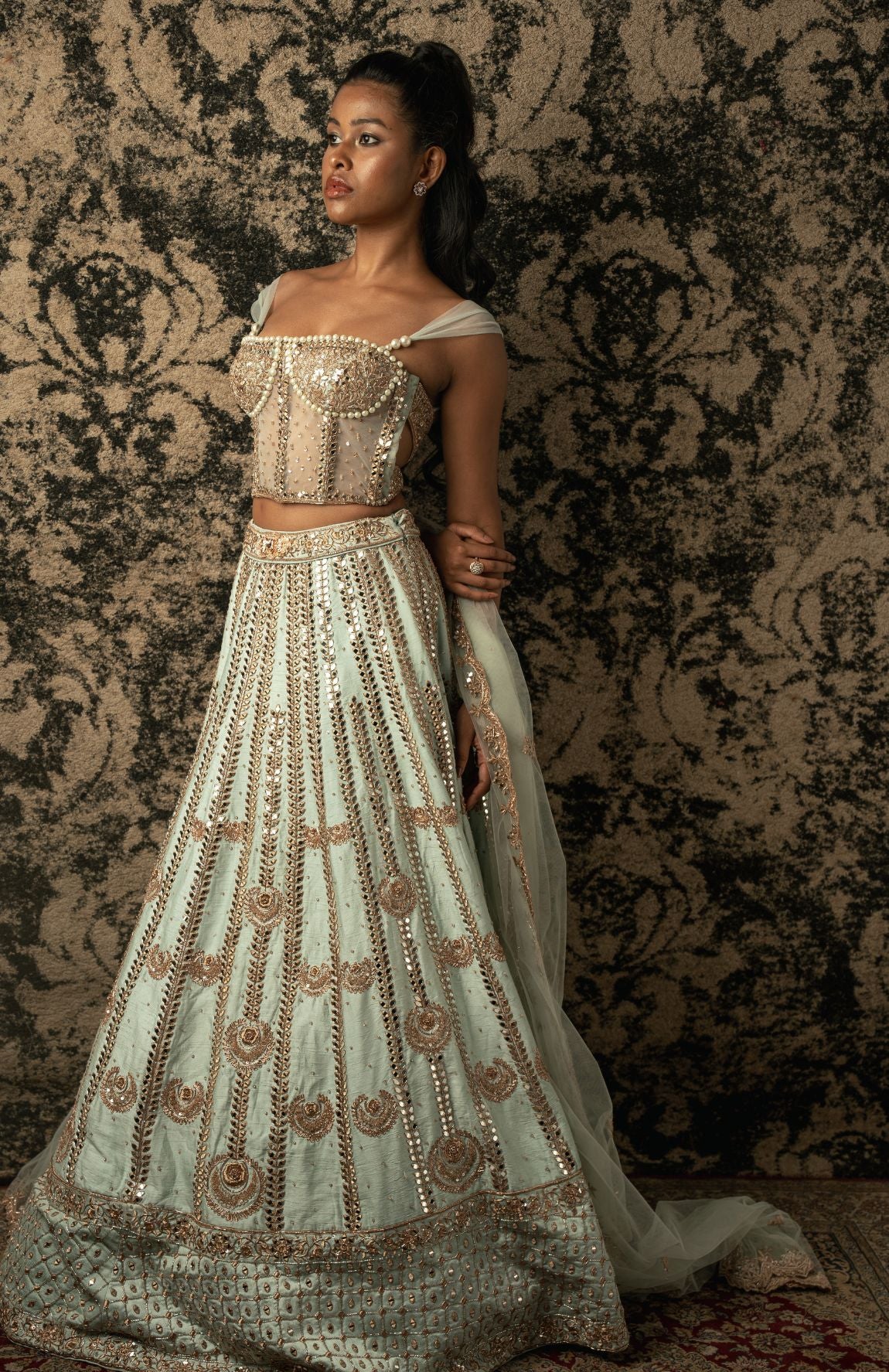 MINT GREEN LEHENGA SET