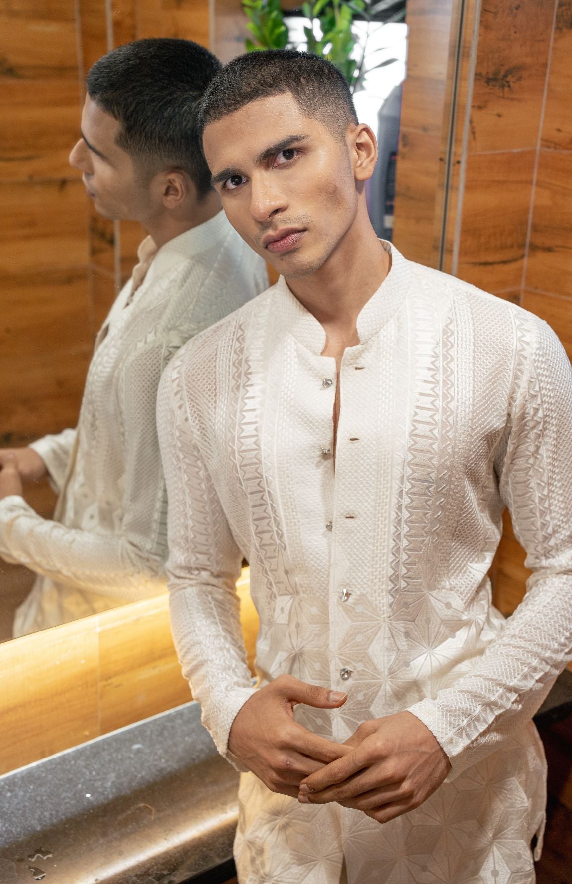 IVORY SHIRT SET