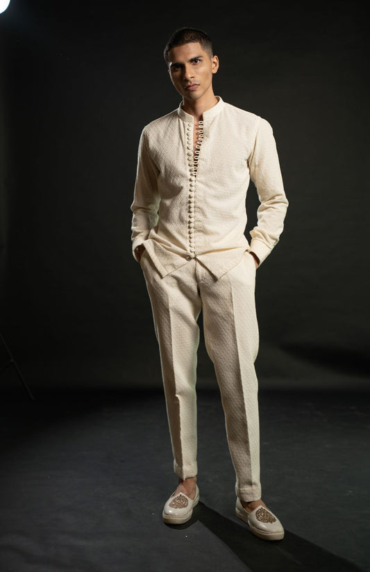 IVORY JACKET TONAL SET