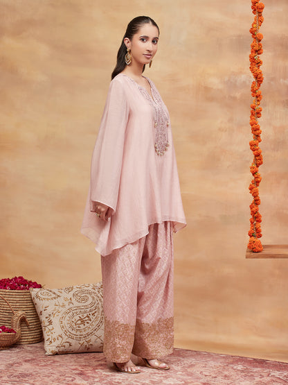 KEDAR KAMAL HAND EMBROIDERED BANARASI FARSHI SET