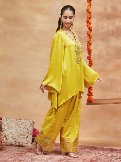 KEDAR PEETAMBAR HAND EMBROIDERED BANARASI FARSHI SET