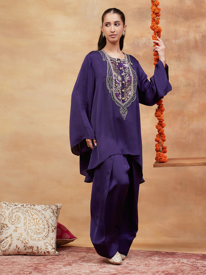 MEER JAMUNI HAND EMBROIDERED BANARASI FARSHI SET