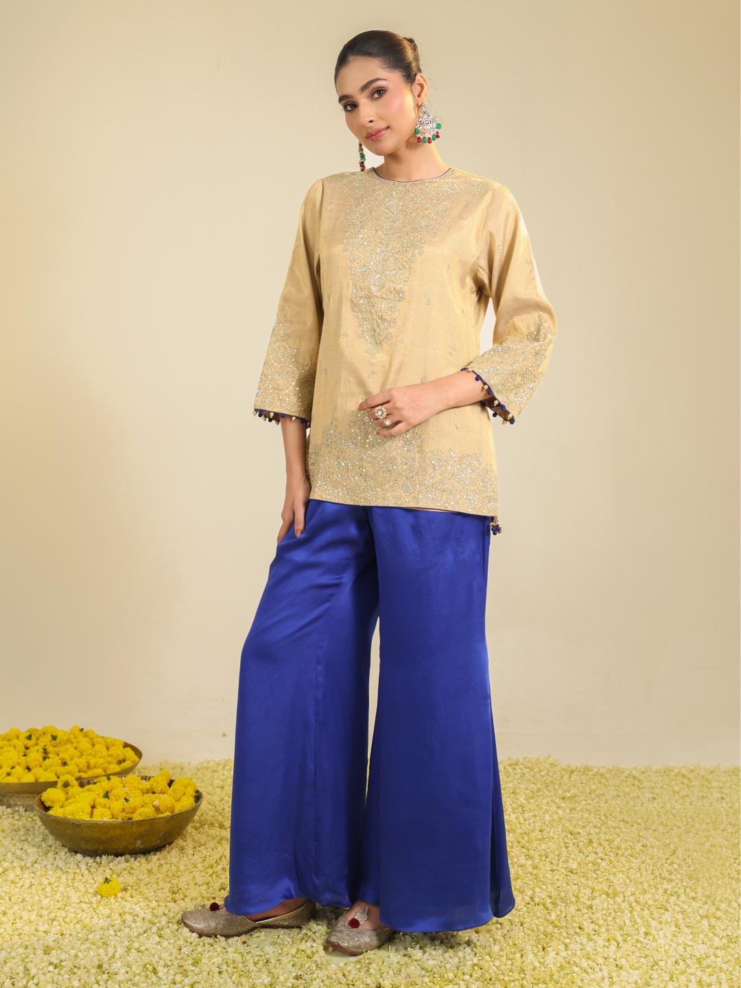 GOLDEN SHIMMER EDA COORD SET