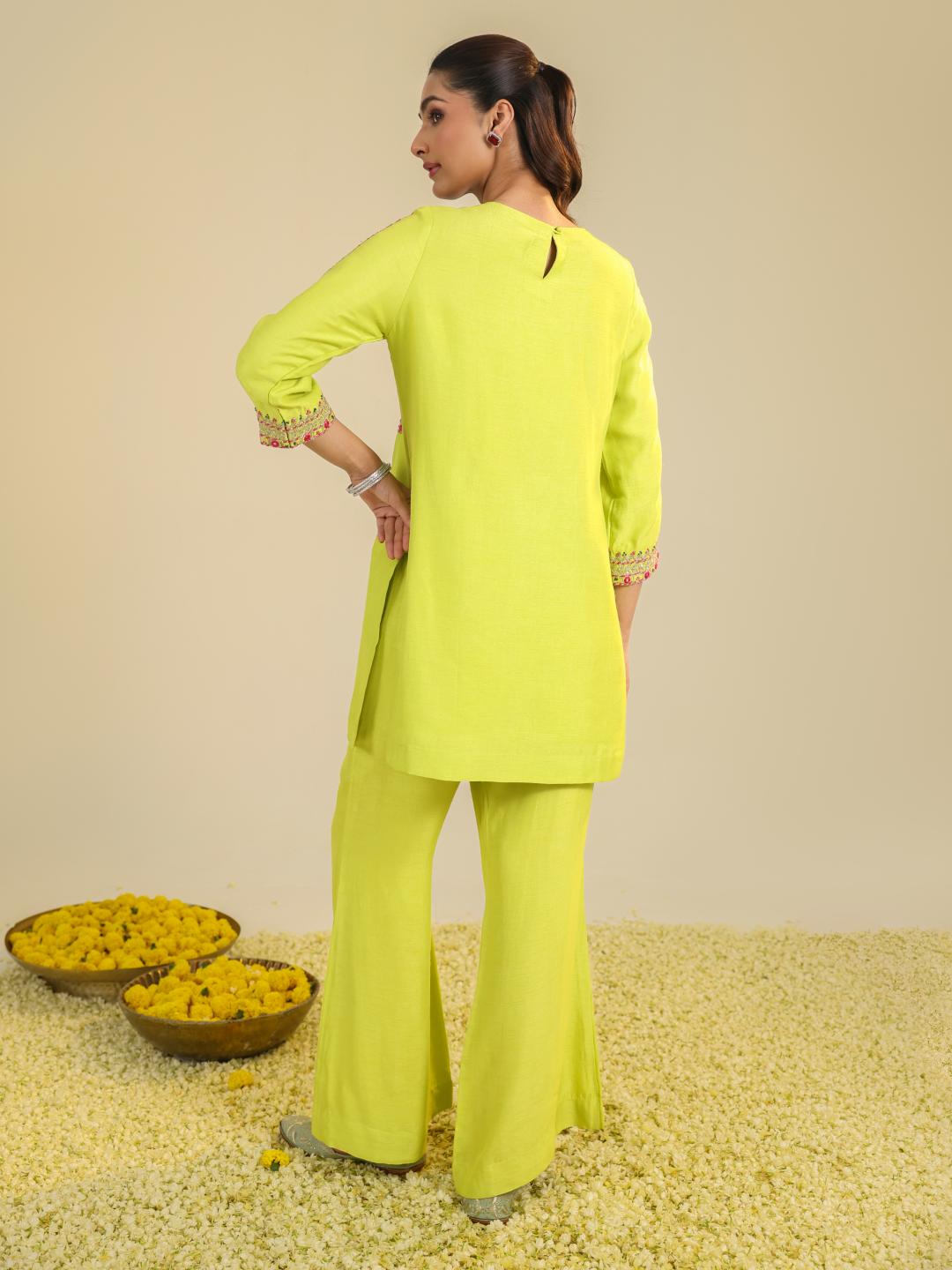 YELLOW GULSHAN KURTA SET