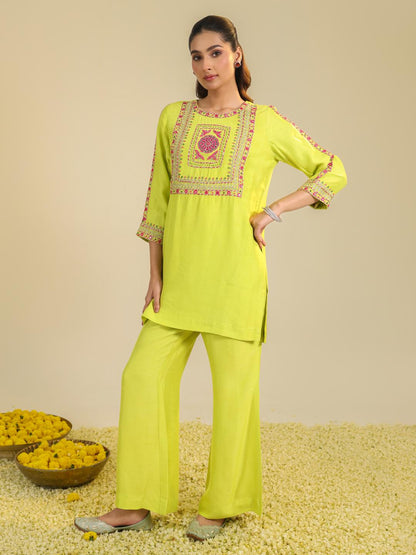 YELLOW GULSHAN KURTA SET