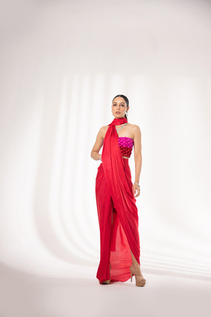 ONYX - BUSTIER WITH SAREE
