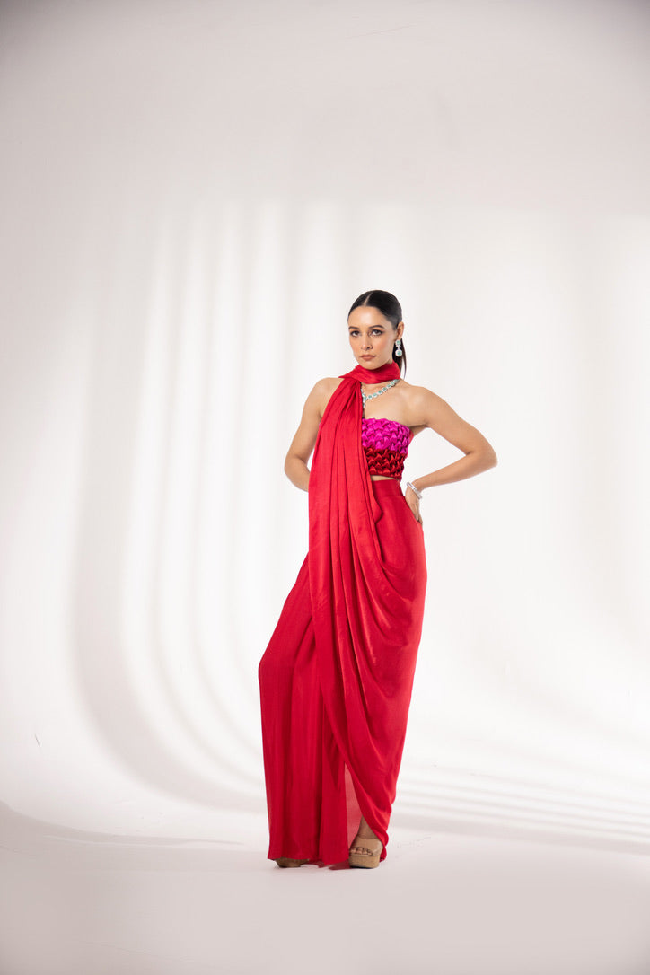 ONYX - BUSTIER WITH SAREE
