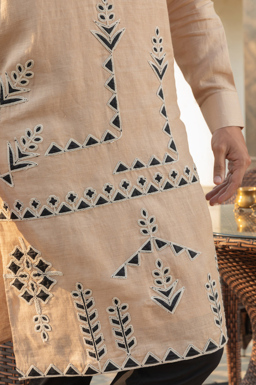 IVORY LINEN KURTA