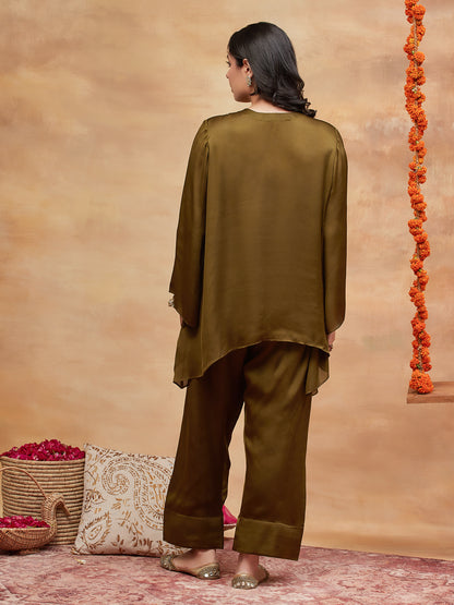 MEER HARIT HAND EMBROIDERED BANARASI FARSHI SET