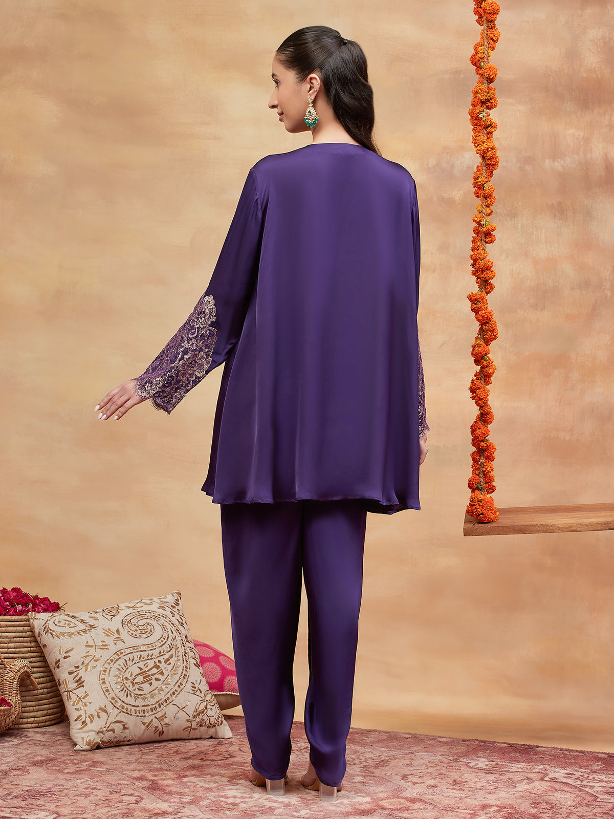 REWA JAMUNI HAND EMBROIDERED BANARASI DHOTI SET