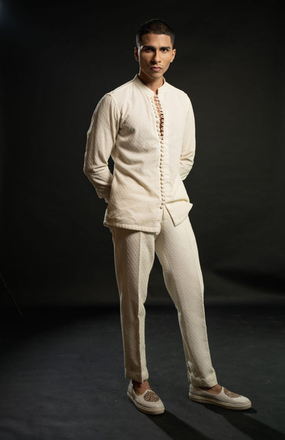 IVORY JACKET TONAL SET