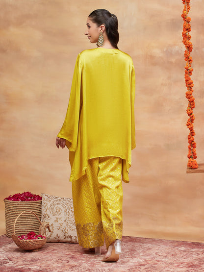 KEDAR PEETAMBAR HAND EMBROIDERED BANARASI FARSHI SET