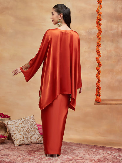 RAJGHAT SINDOOR BANARASI SKIRT SET