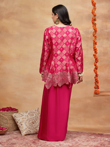ASSI GULNAAR HAND EMBROIDERED BANARASI SKIRT SET