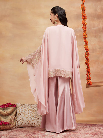 KASHI GULAB HAND EMBROIDERED BANARASI  SHARARA SET