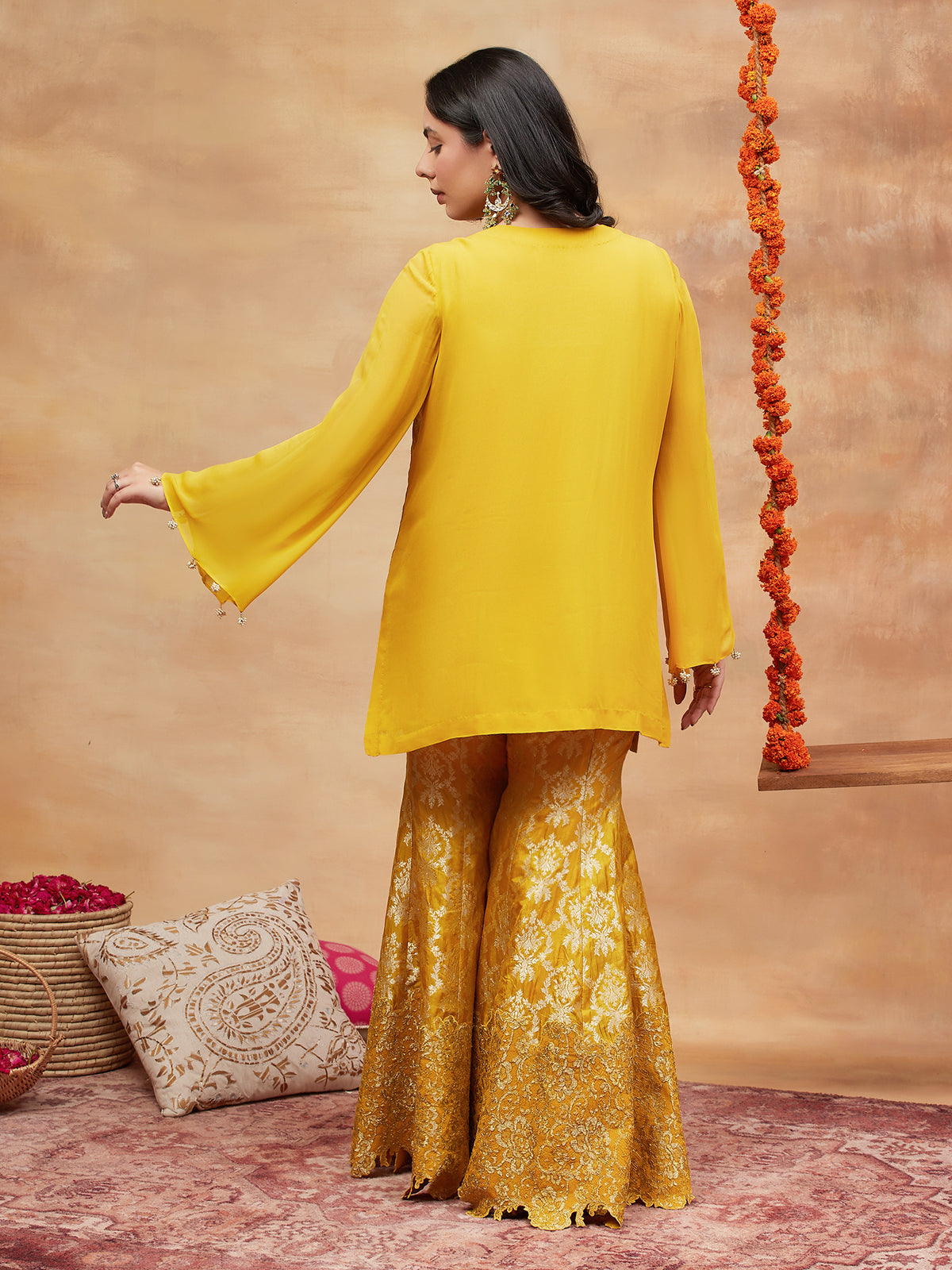 NAMO KANAK HAND EMBROIDERED BANARASI SHARARA SET