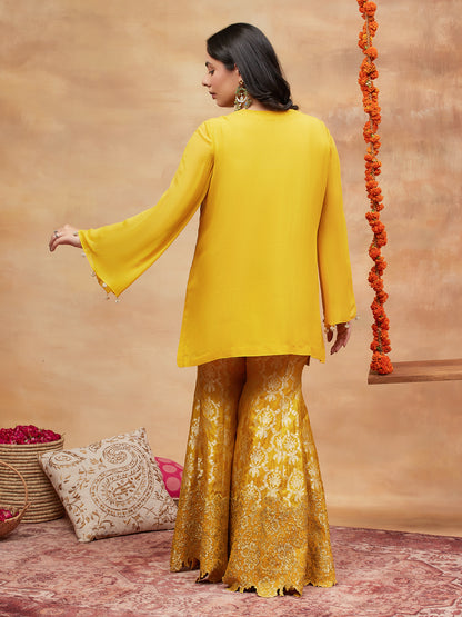 NAMO KANAK HAND EMBROIDERED BANARASI SHARARA SET