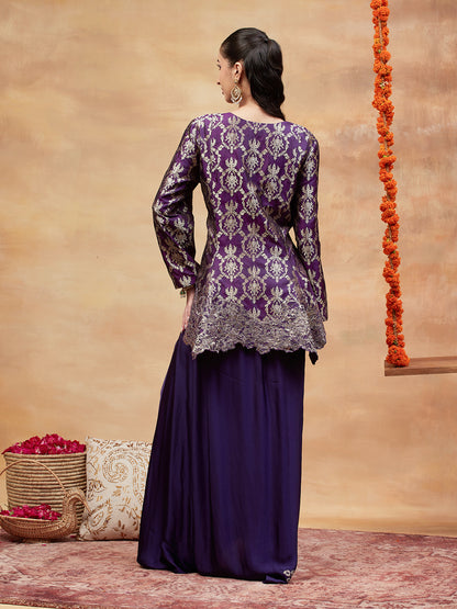 ASSI JAMUNI HAND EMBROIDERED BANARASI SKIRT SET