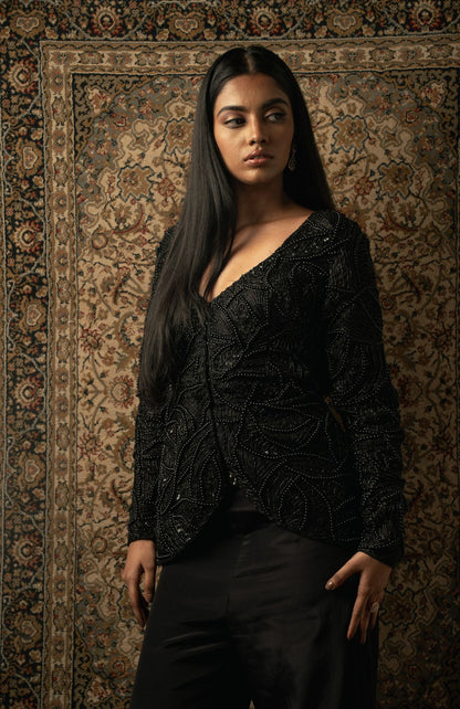 BLACK KURTA SET