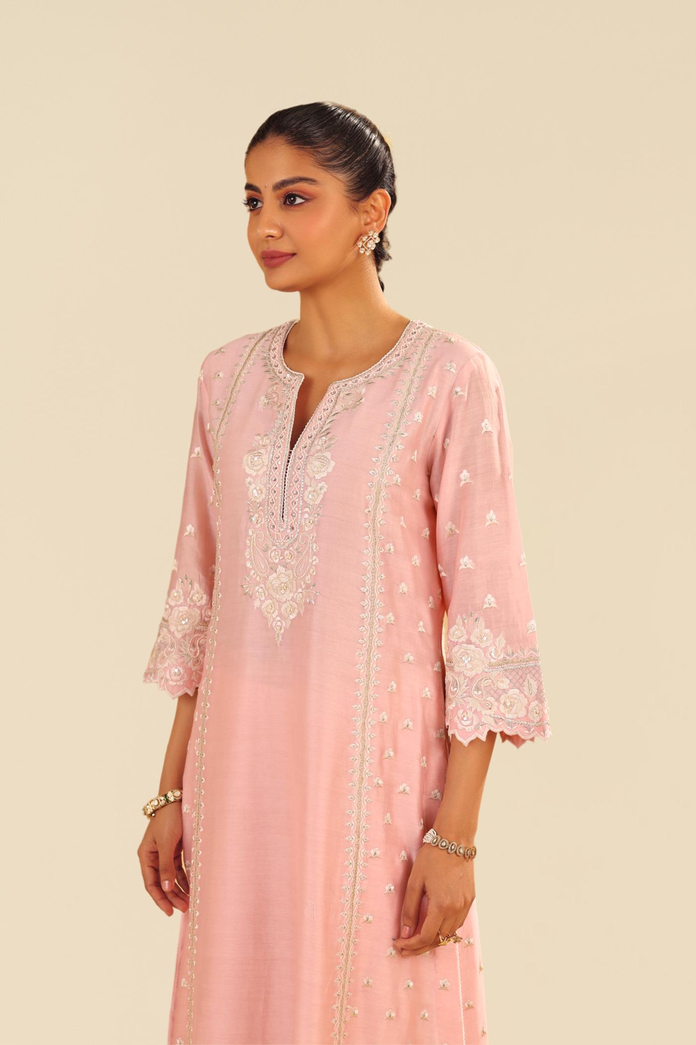 SUMAIYA - A-LINE KURTA WITH PALAZZO AND DUPATTA
