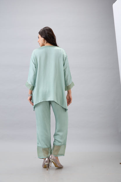 MINT GREEN EMBROIDERED CO-ORD SET