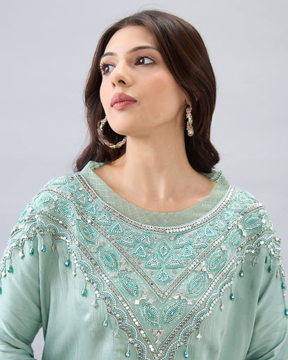 MINT GREEN EMBROIDERED CO-ORD SET