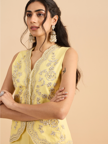 LEMON YELLOW EVA CO-ORD SET