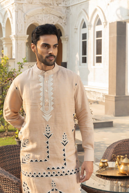 IVORY LINEN KURTA