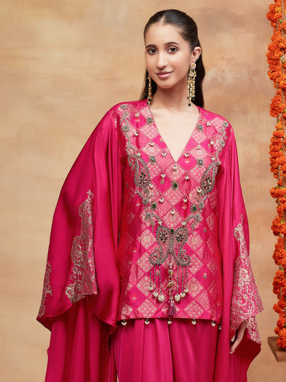 KASHI GULNAAR HAND EMBROIDERED BANARASI SKIRT SET