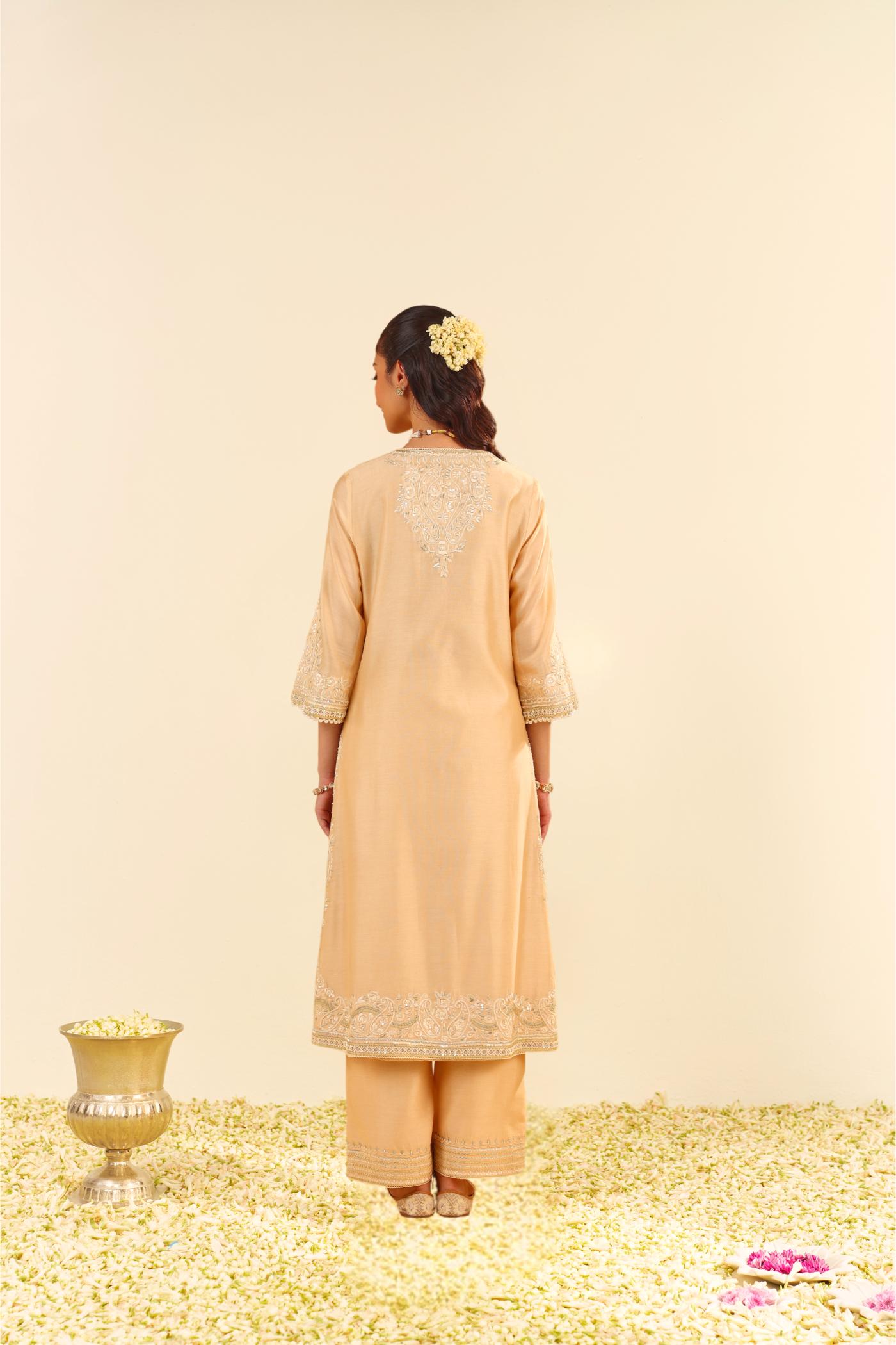 SEREEN - A-LINE KURTA WITH PALAZZO AND DUPATTA