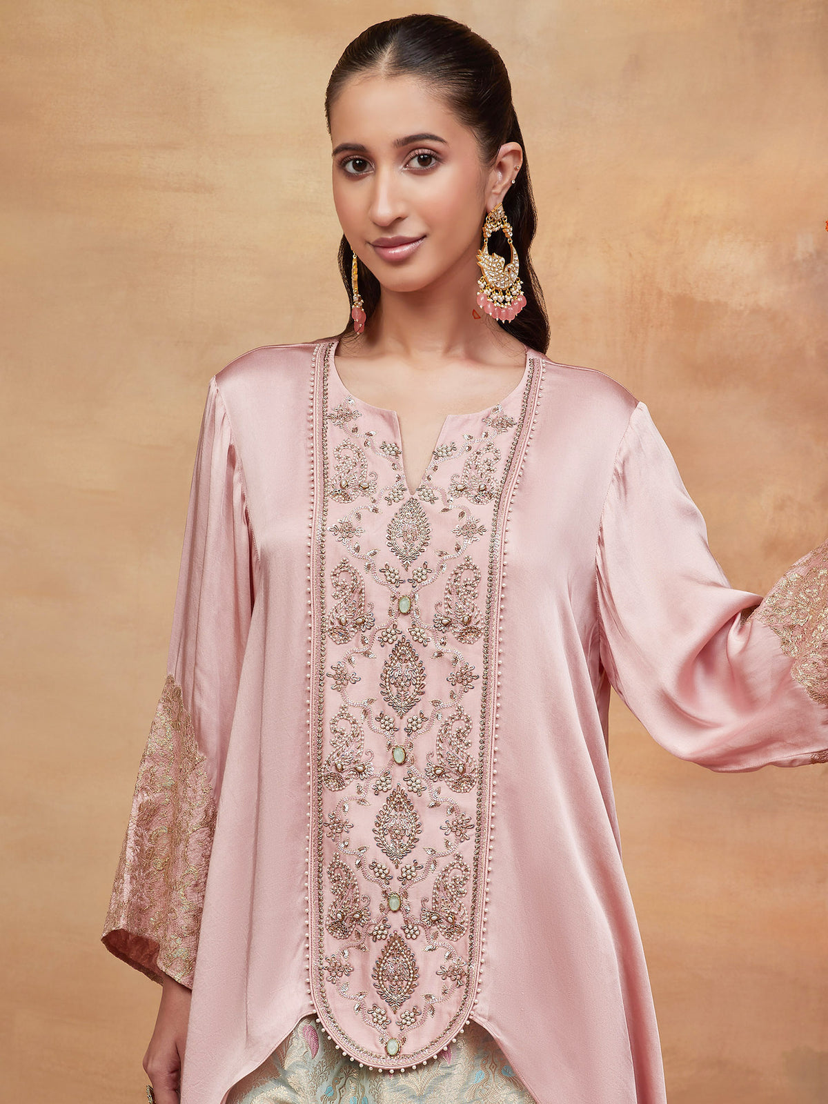 MUNSHI GULAB HAND EMBROIDERED BANARASI PANT SET